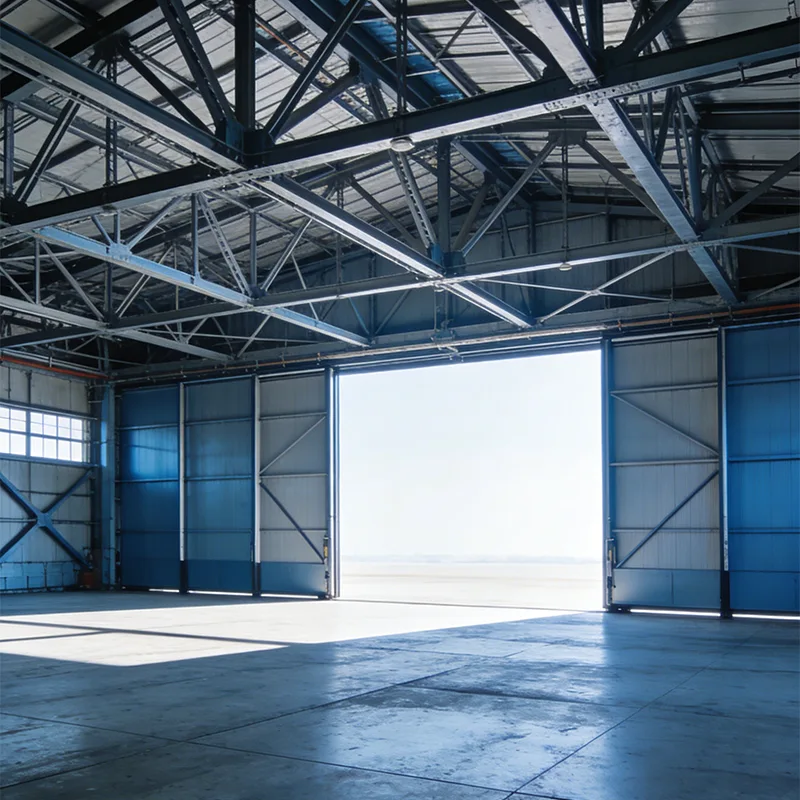 Вешалка для самолетов из стальной конструкции